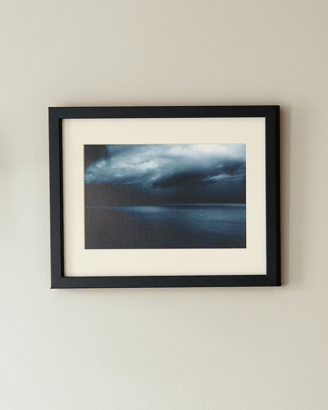 Yacht In A Storm - Framed Print 15 ¼&quot; x 12 ¼&quot;